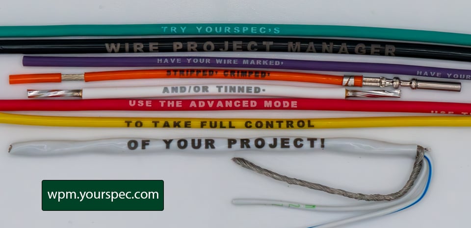 Visit the YourSpec Wiring Project Manager